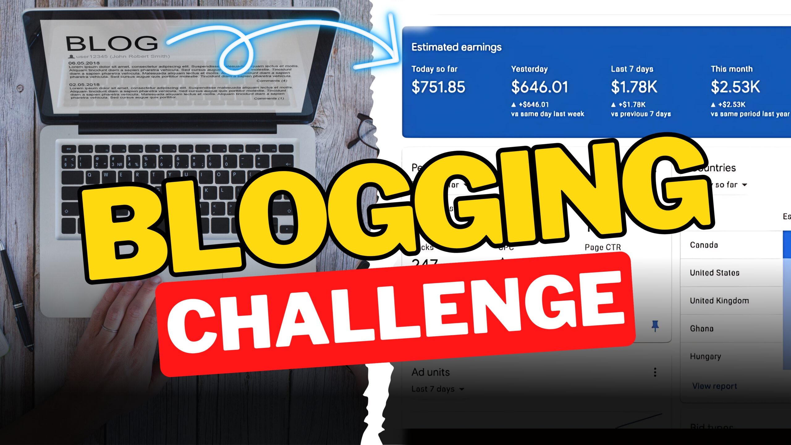 Blogging Challenge 2025 - How to Make Money Blogging with Live Earnings Proof